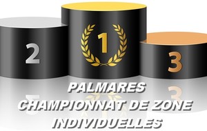 GR: PALMARÈS CHAMPIONNAT DE ZONE DES INDIVIDUELLES
