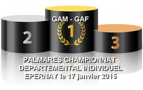 GA: CHAMPIONNAT DÉPARTEMENTAL INDIVIDUEL A