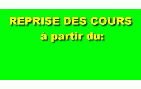 REPRISE DES COURS